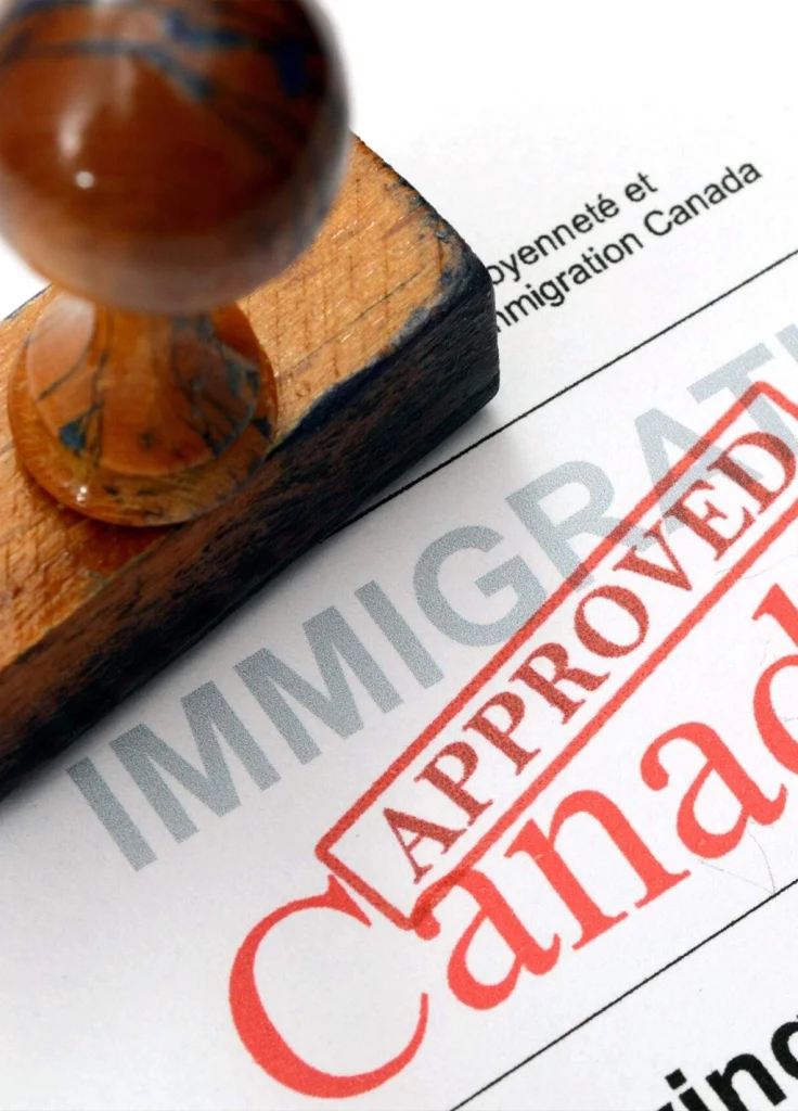 immigration papers stamped with approve